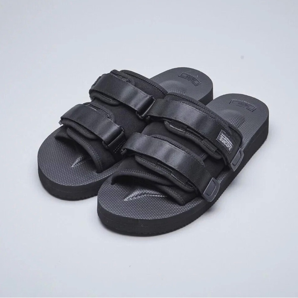 Suicoke Black Adjustable‎ Strapped Slide Sandals Size 7